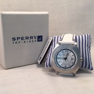 Rare! Sperry Topsider Watch Stainless White Blue